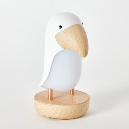 Lampada notturna uccellino bianco con altoparlante Bluetooth