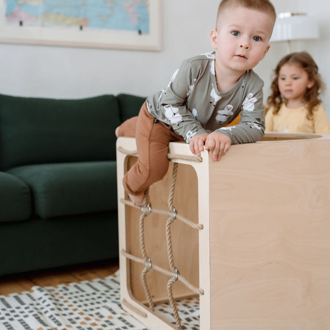 Climbing Cube with Rope Window