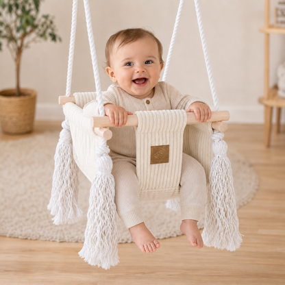 Indoor Baby Swing with baby
