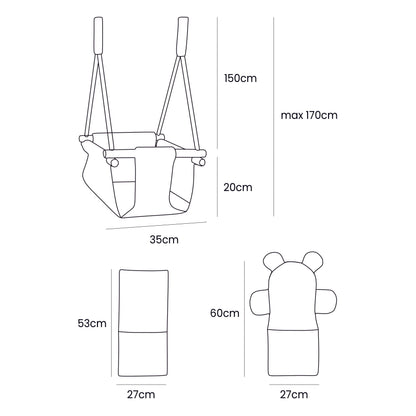 Indoor Baby Swing — Grey