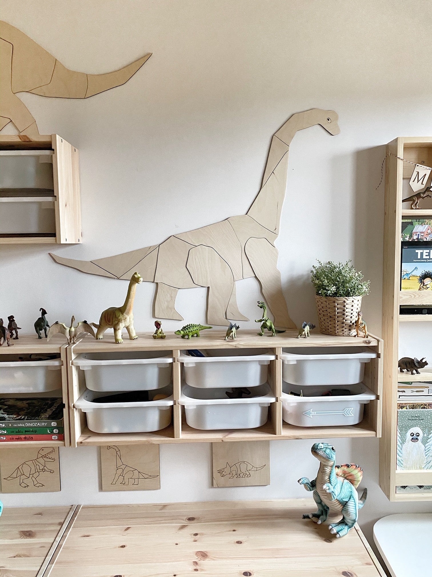 Origami Diplodocus Wall Decor